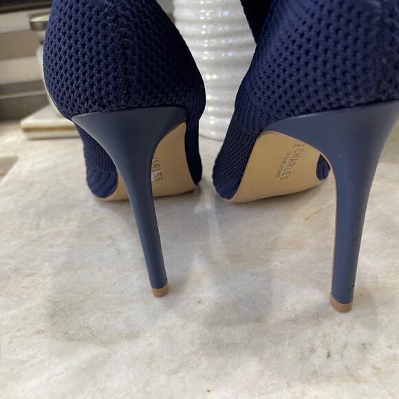 Charles by Charles David blue knit sock boots Sz 9 - Picture 10 of 10